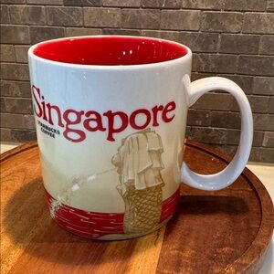 Starbucks Singapore Merlion global icon city mug red